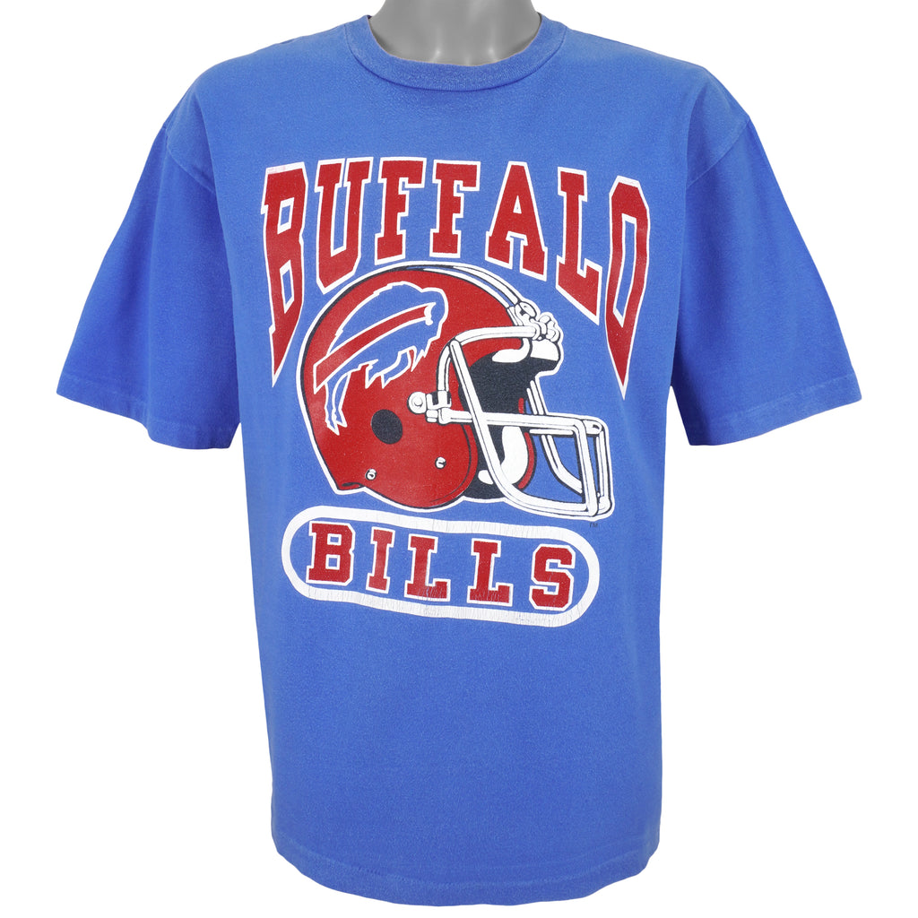NFL (Waves) - Buffalo Bills Spell-Out T-Shirt 1990s Large Vintage Retro Football