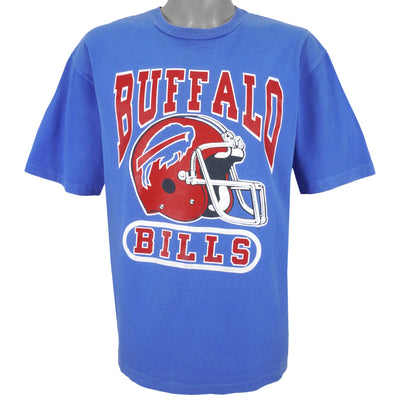 NFL (Waves) - Buffalo Bills Spell-Out T-Shirt 1990s Large