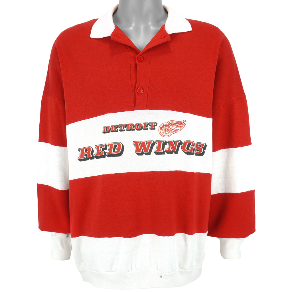 NHL (Rudman) - Detroit Red Wings Spell-Out Sweatshirt 1990s X-Large Vintage Retro Hockey