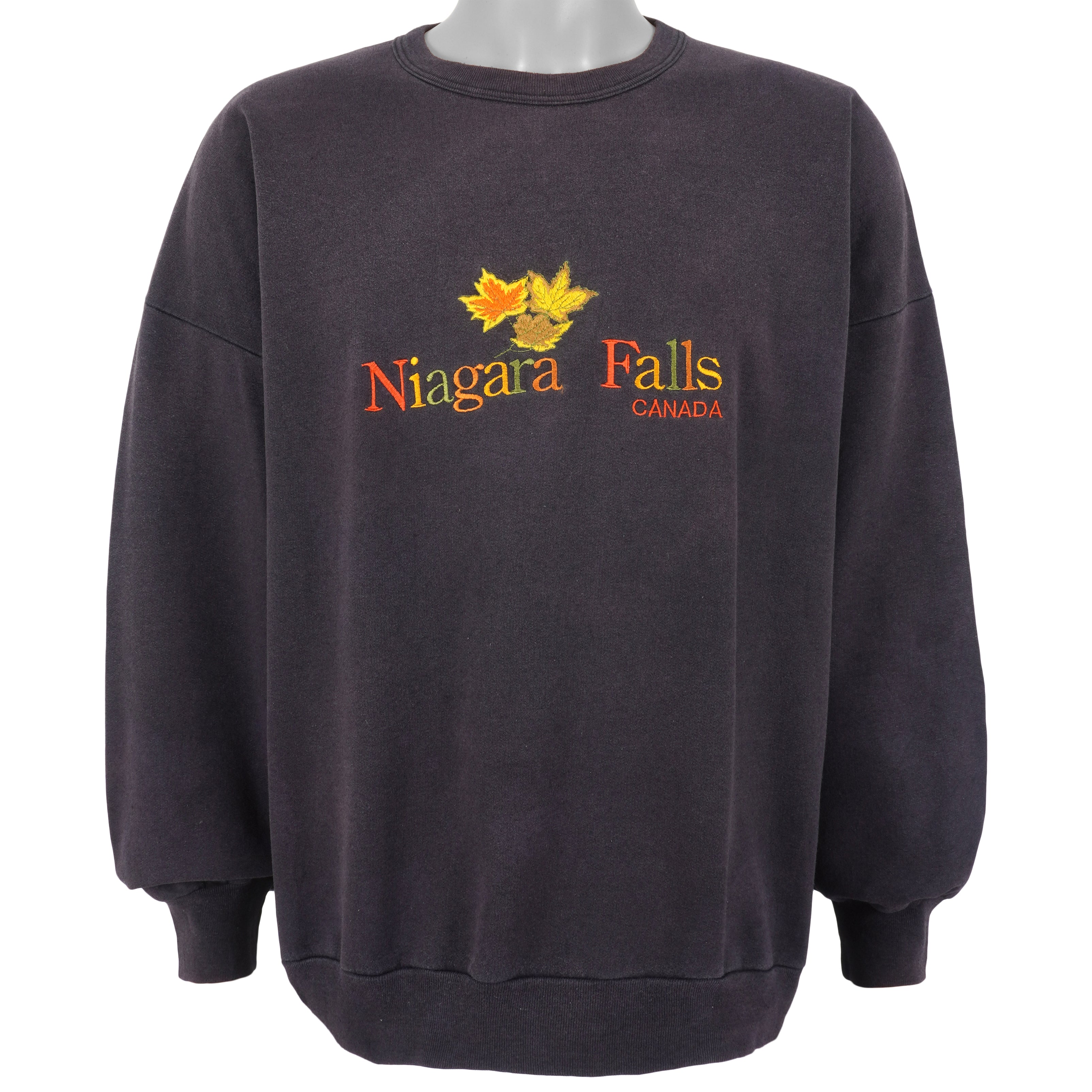 Vintage (Oceanic) - Niagara Falls Embroidered Crew Neck Sweatshirt 1990s X-Large Vintage Retro