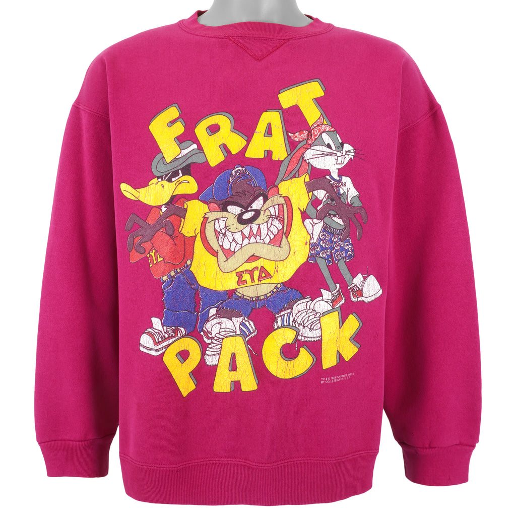 Looney Tunes - Frat Pack Tasmanian Devils and Friends Sweatshirt 1993 X-Large Vintage Retro