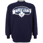 NHL (Waves) - Toronto Maple Leafs Crew Neck Sweatshirt 1990s Large Vintage Retro Hockey