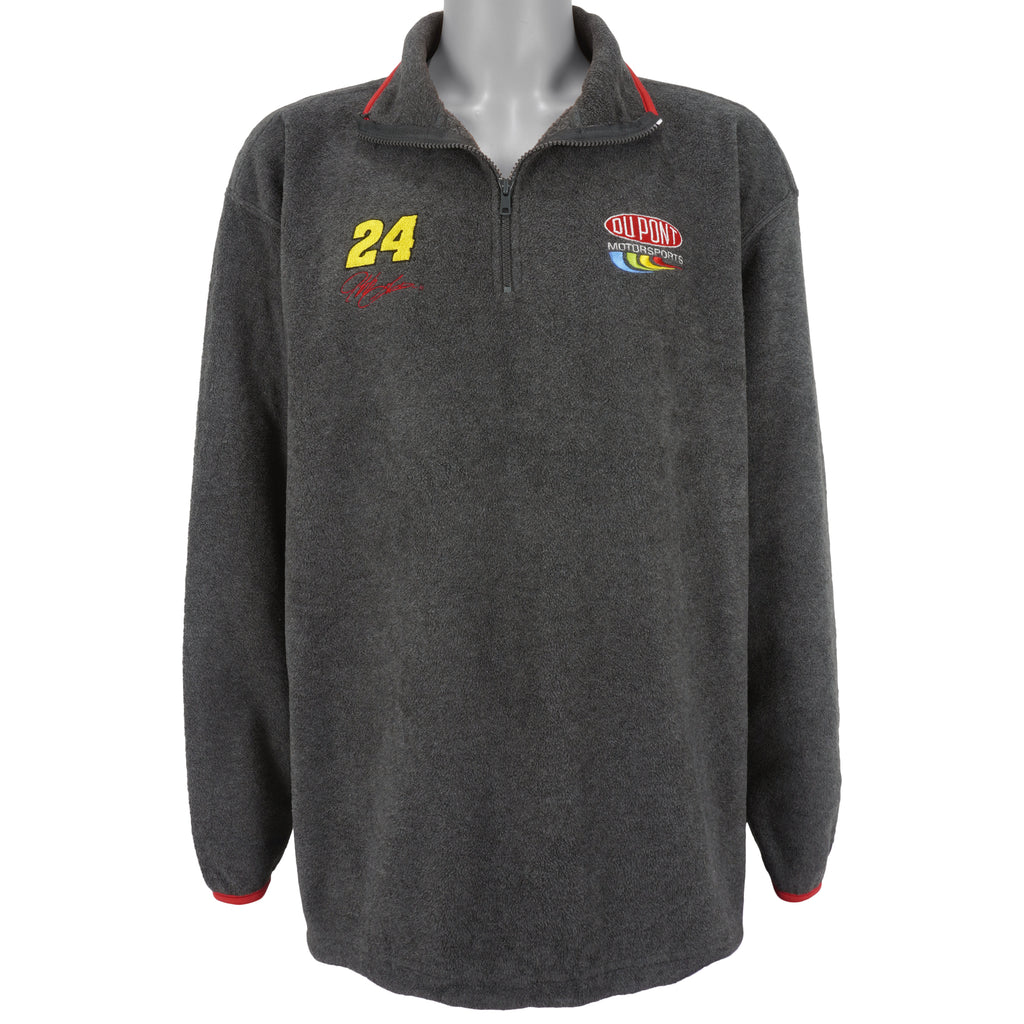 NASCAR (Chase) - Jeff Gordon #24 1/4 Zip Fleece Sweatshirt 1990s Large Vintage Retro