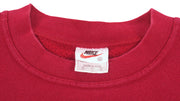 Nike - Red Big Spell-Out Crew Neck Sweatshirt 1990s X-Large Vintage Retro
