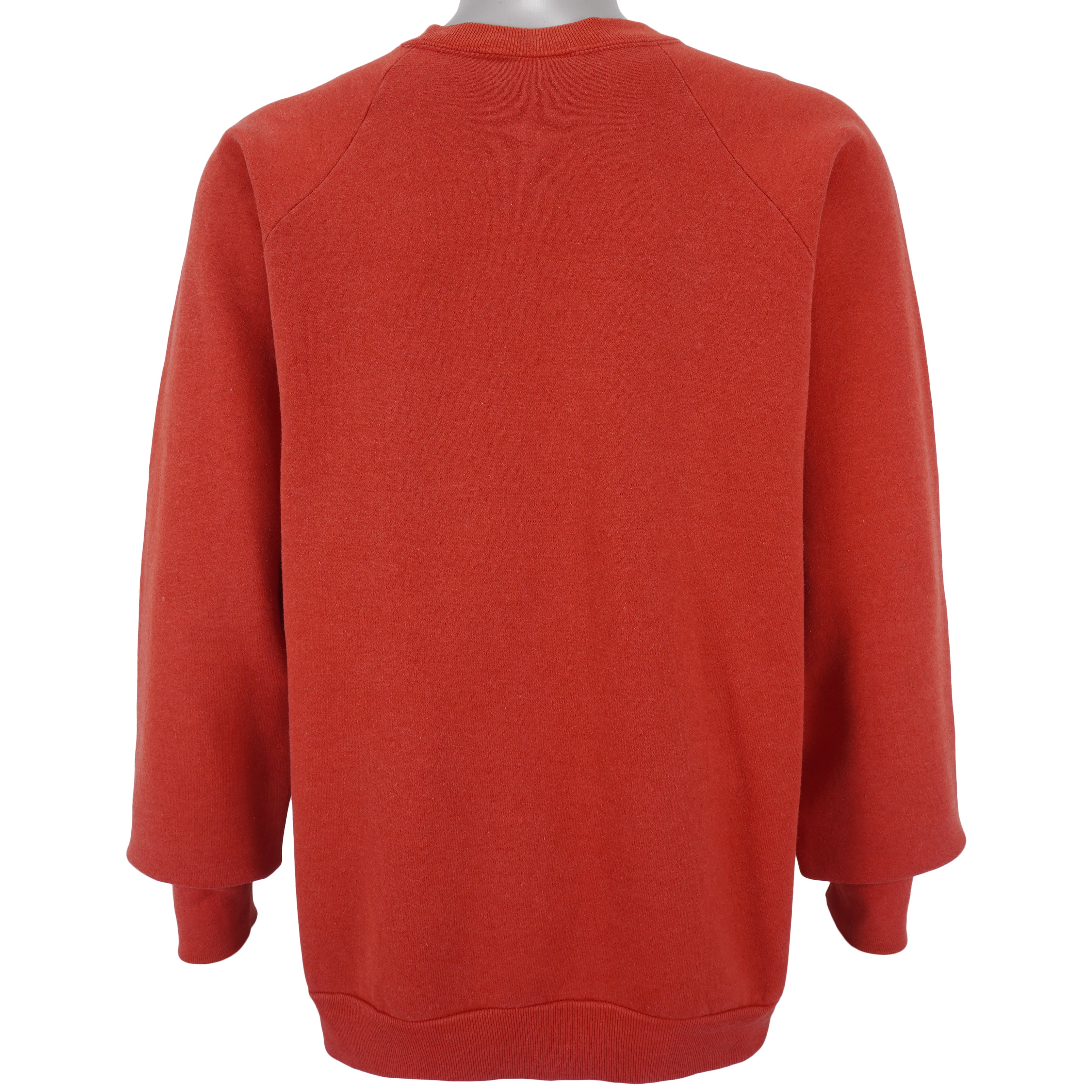 Vintage - Red Spell-Out Crew Neck Sweatshirt 1990s X-Large Vintage Retro