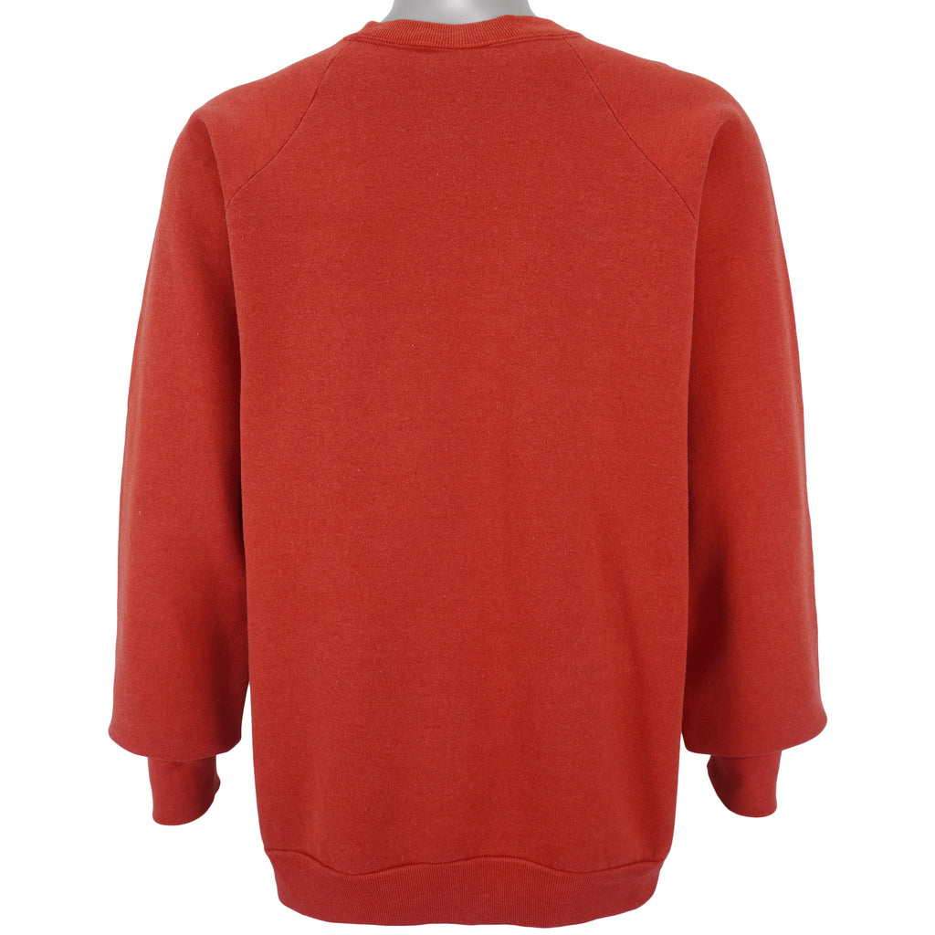 Vintage - Red Spell-Out Crew Neck Sweatshirt 1990s X-Large Vintage Retro