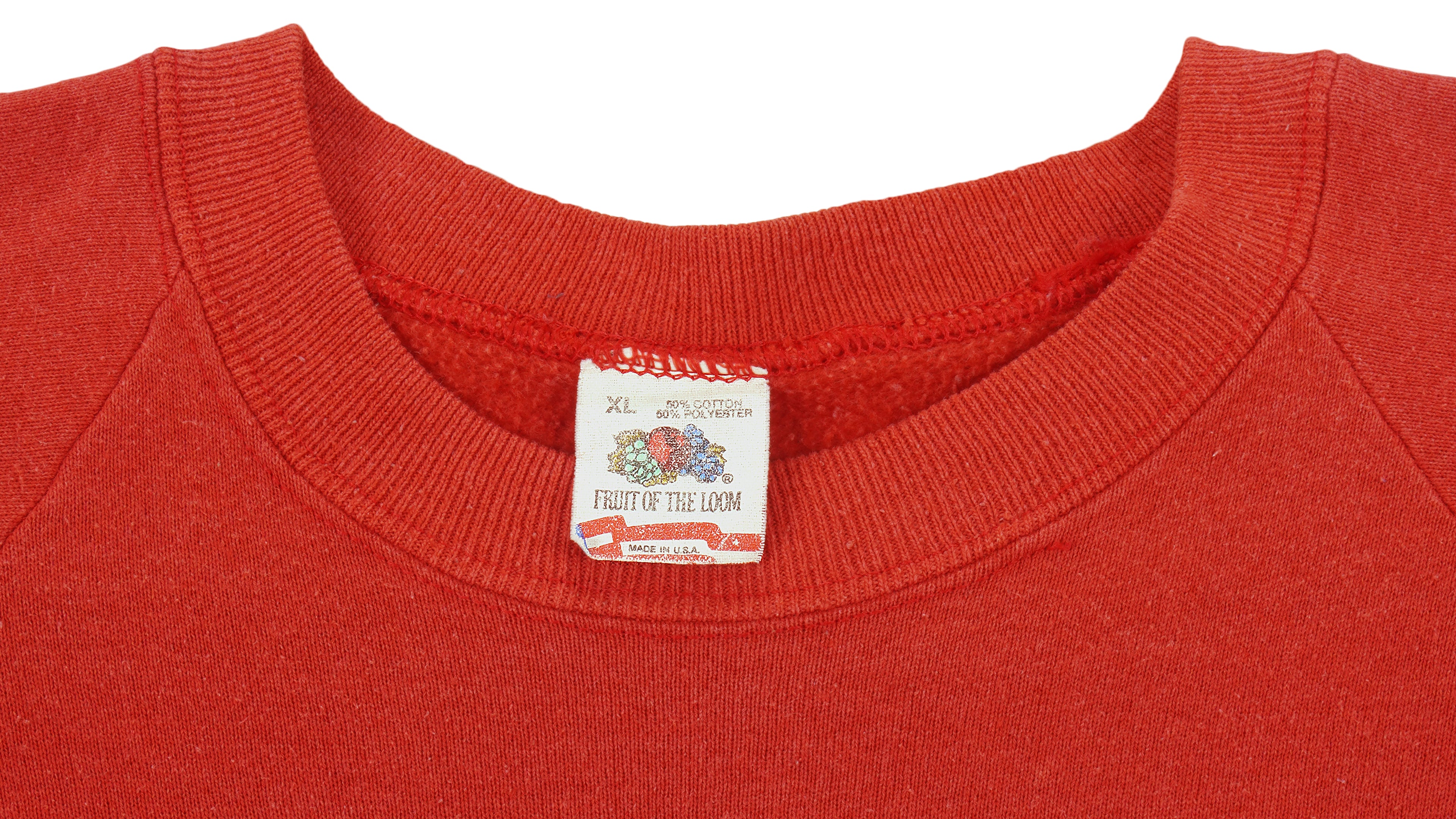 Vintage - Red Spell-Out Crew Neck Sweatshirt 1990s X-Large Vintage Retro