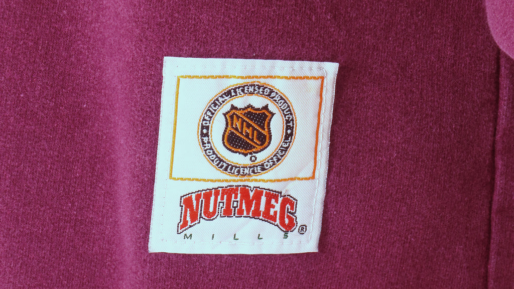 NHL (Nutmeg) - Detroit Red Wings Big Logo Sweatshirt 1990s Large Vintage Retro Hockey