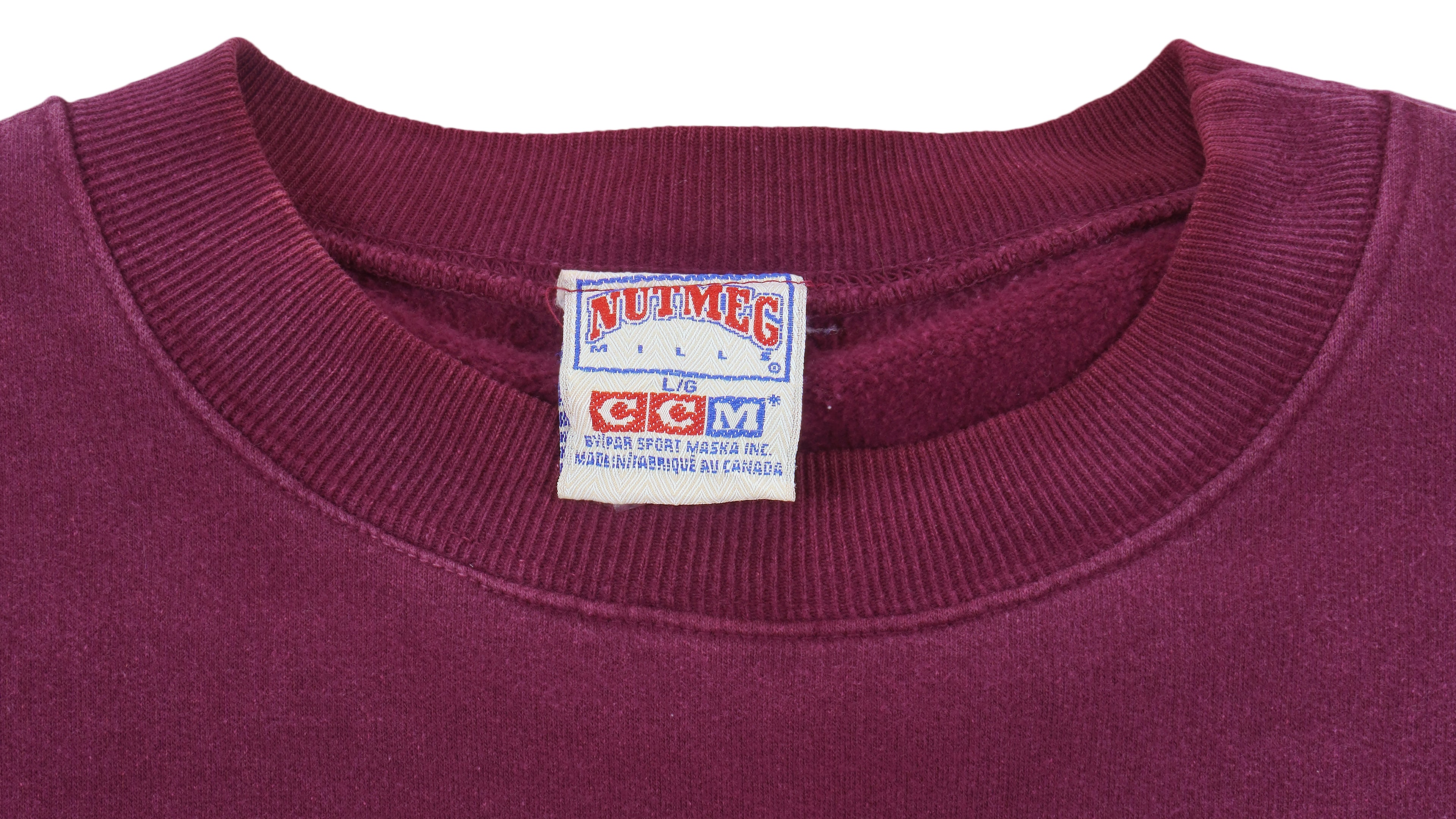 NHL (Nutmeg) - Detroit Red Wings Big Logo Sweatshirt 1990s Large Vintage Retro Hockey