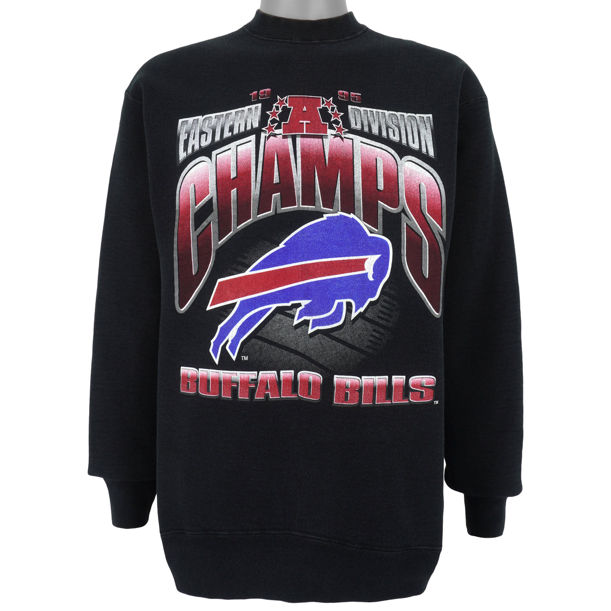 NFL (Salem) - Buffalo Bills Crew Neck Sweatshirt 1995 Large Vintage Retro Football