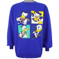 Disney (Mickey Inc) - Donald Duck Spell-Out Sweatshirt 1990s Large vintage Retro