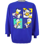 Disney (Mickey Inc) - Donald Duck Spell-Out Sweatshirt 1990s Large vintage Retro