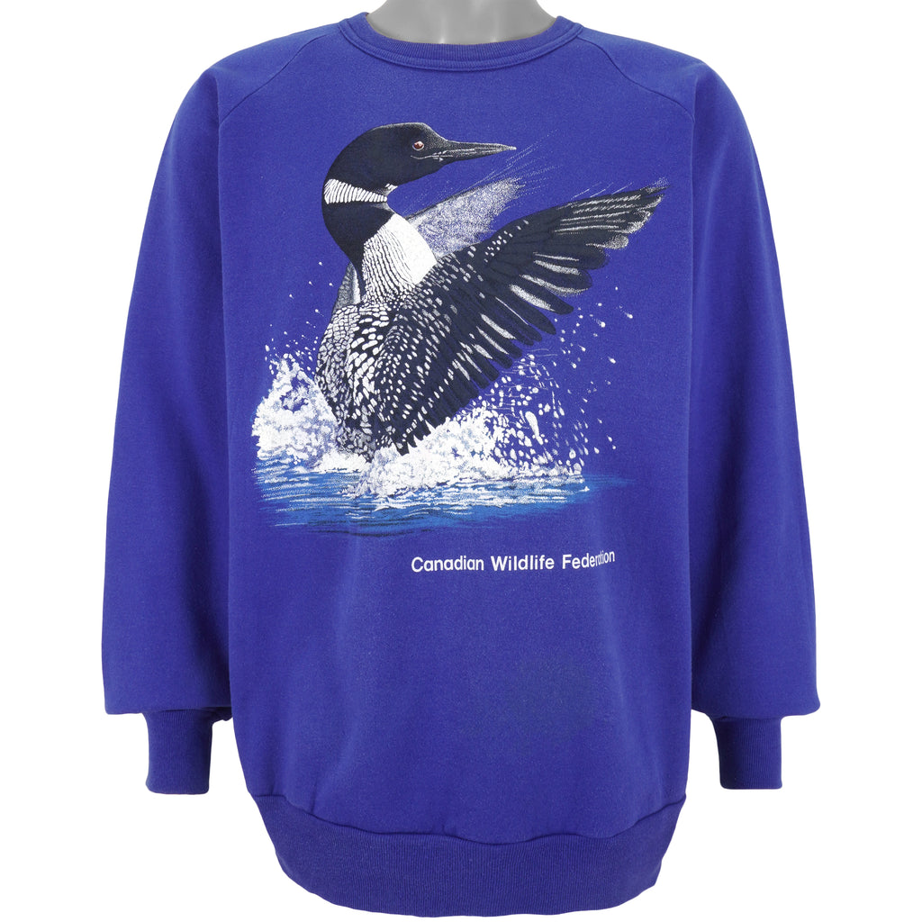 Vintage (Penmans) - Canadian Wildlife Federation Crew Neck Sweatshirt 1990s X-Large Vintage Retro