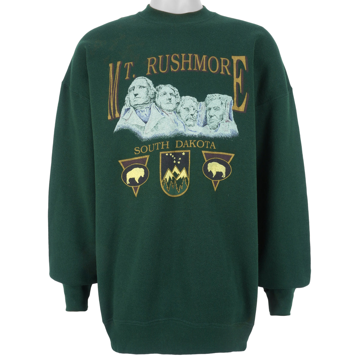 Vintage (Best) - Mt. Rushmore Crew Neck Sweatshirt 1990s X-Large Vintage Retro