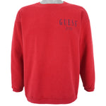 Guess - Red Big Spell-Out Crew Neck Sweatshirt 1990s Large Vintage Retro