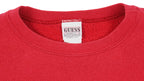 Guess - Red Big Spell-Out Crew Neck Sweatshirt 1990s Large Vintage Retro