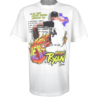 MLB (Salem) - Rangers Texas Heat Nolan Ryan T-Shirt 1990 Large