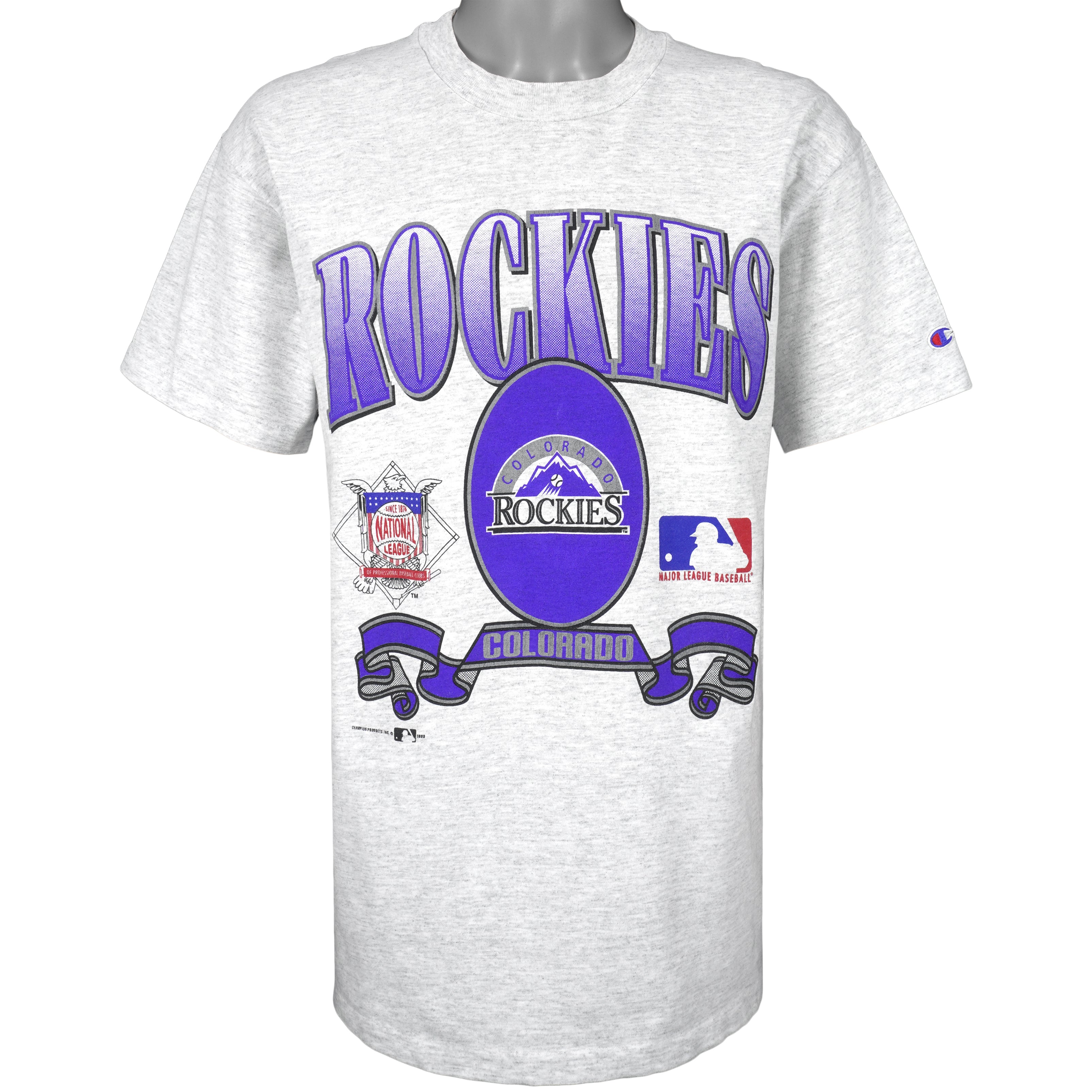 Vintage Champion - Colorado Rockies T-Shirt 1998 Large