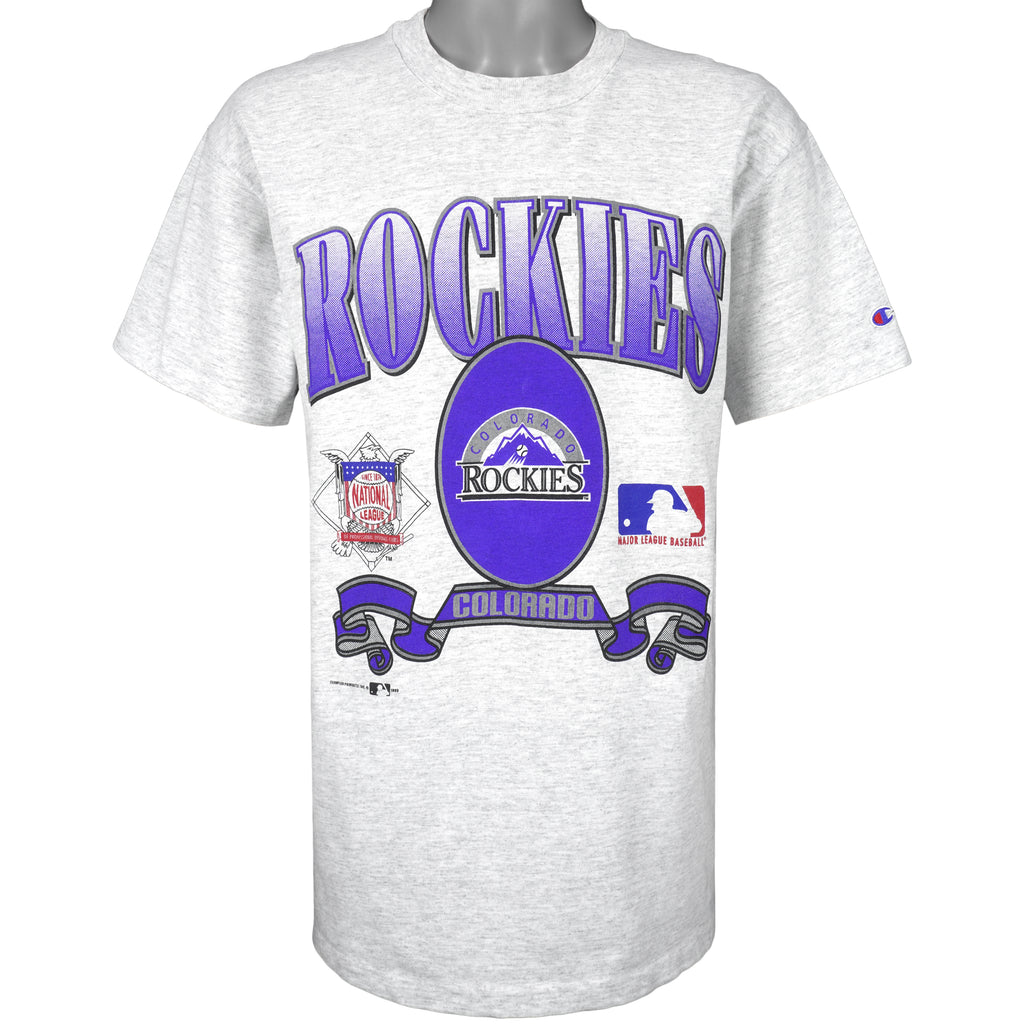 Champion - Colorado Rockies T-Shirt 1998 Large Vintage Retro Baseball