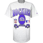 Champion - Colorado Rockies T-Shirt 1998 Large Vintage Retro Baseball