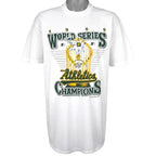 MLB (Stedman) - Oakland Athletics Spell-Out Deadstock T-Shirt 1988 X-Large Vintage Retro Baseball
