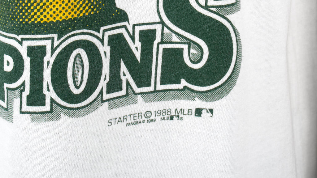 MLB (Stedman) - Oakland Athletics Spell-Out Deadstock T-Shirt 1988 X-Large Vintage Retro Baseball