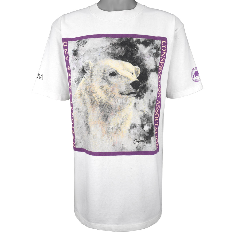 Vintage (Down to Earth) - Alaska, National Parks & Conservation Association T-Shirt 1990s Large Vintage Retro