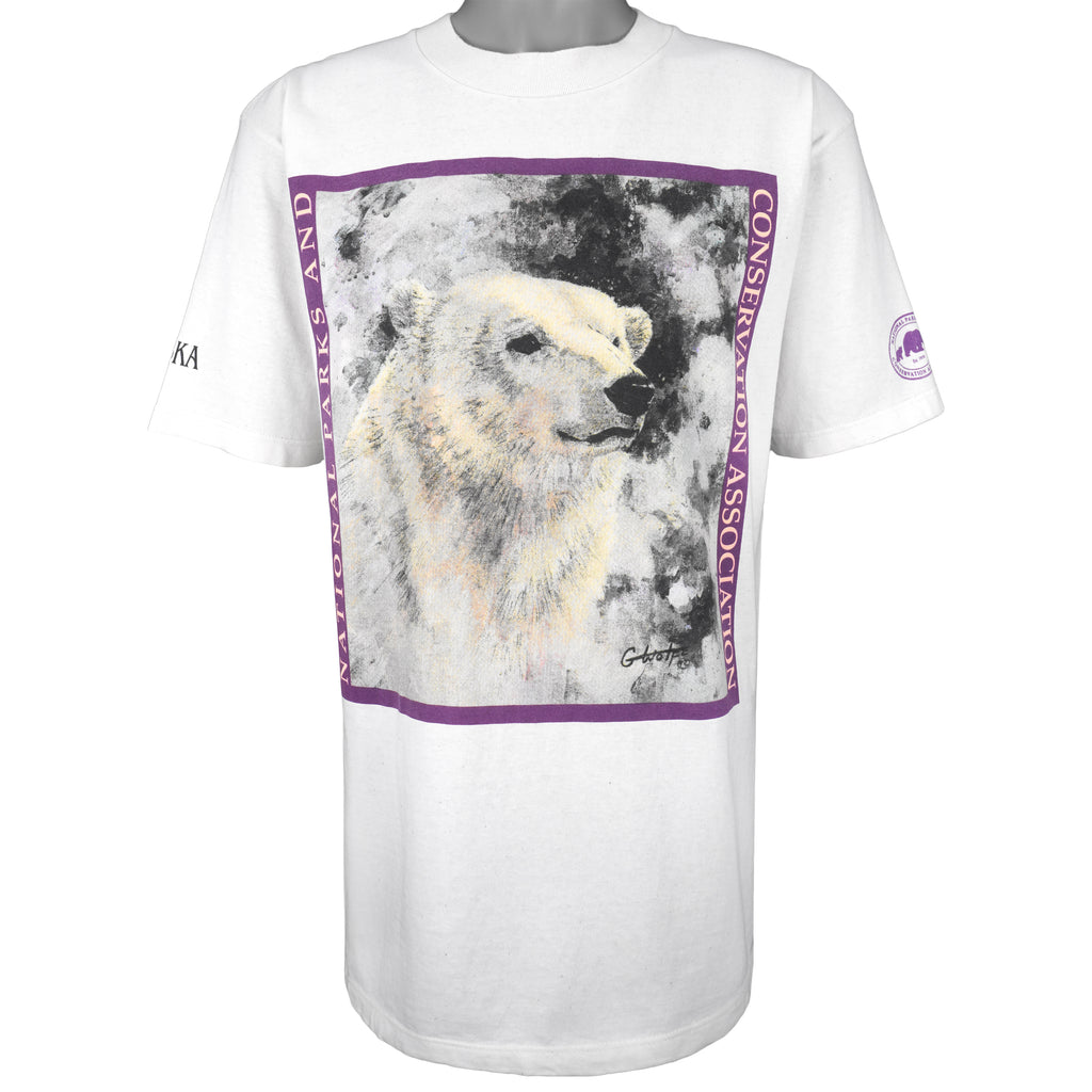 Vintage (Down to Earth) - Alaska, National Parks & Conservation Association T-Shirt 1990s Large Vintage Retro
