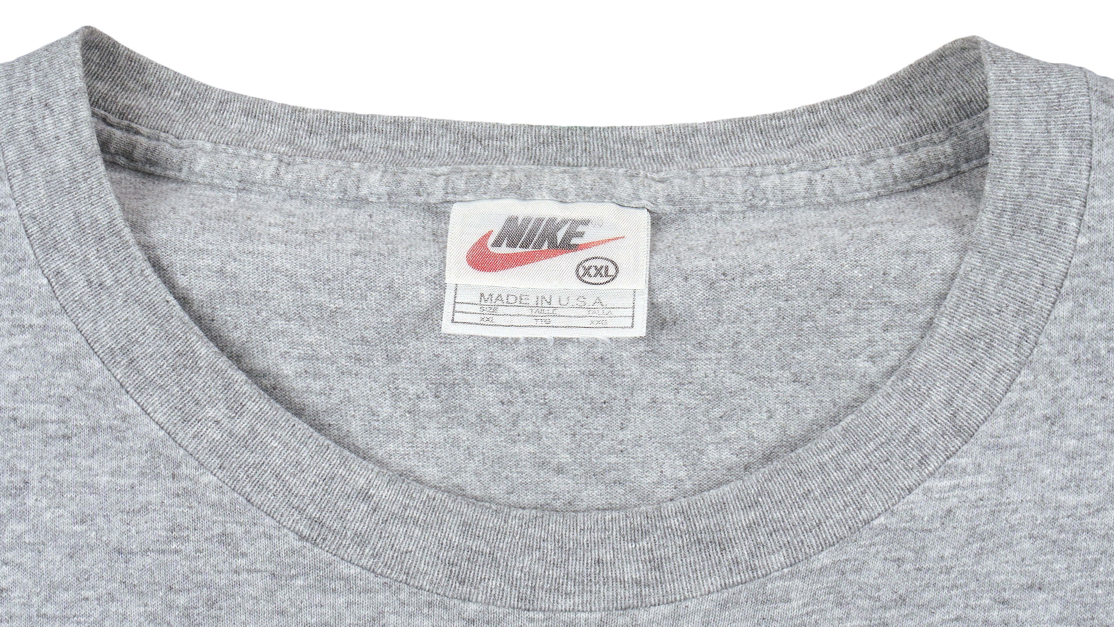 Nike - Grey Big Logo T-Shirt 1990s XX-Large