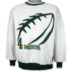 NFL (Legend) - Packers Brett Favre Embroidered Sweatshirt 1990s Large Vintage Retro Football