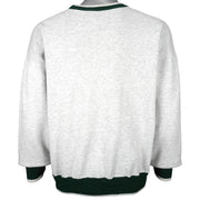 NFL (Legend) - Packers Brett Favre Embroidered Sweatshirt 1990s Large Vintage Retro Football