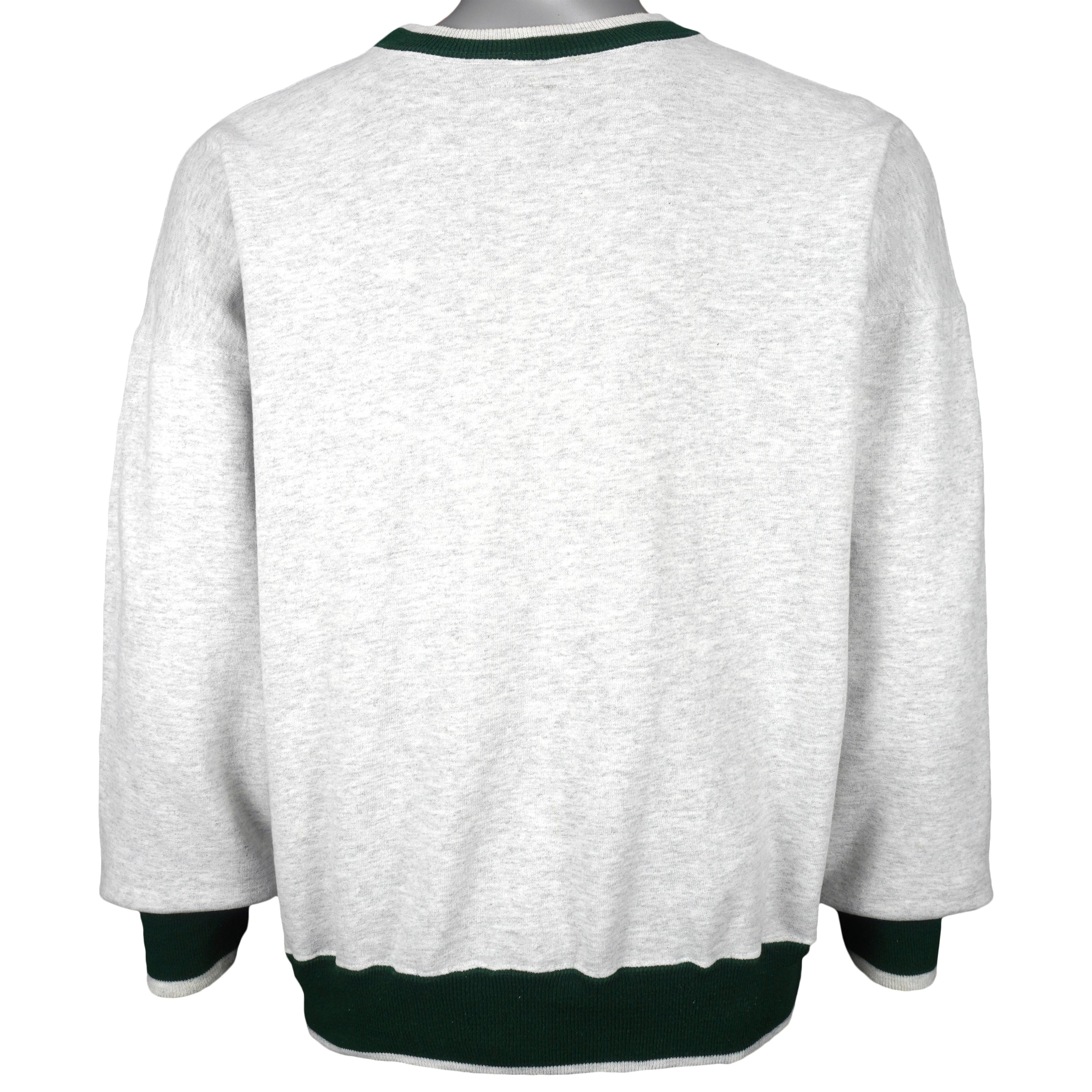 NFL (Legend) - Packers Brett Favre Embroidered Sweatshirt 1990s Large Vintage Retro Football