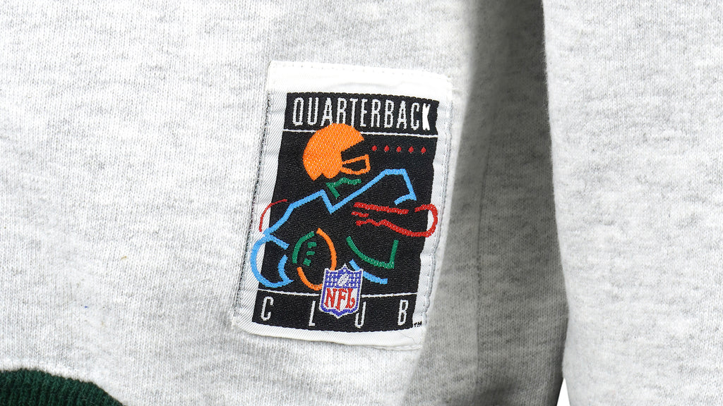 NFL (Legend) - Packers Brett Favre Embroidered Sweatshirt 1990s Large Vintage Retro Football