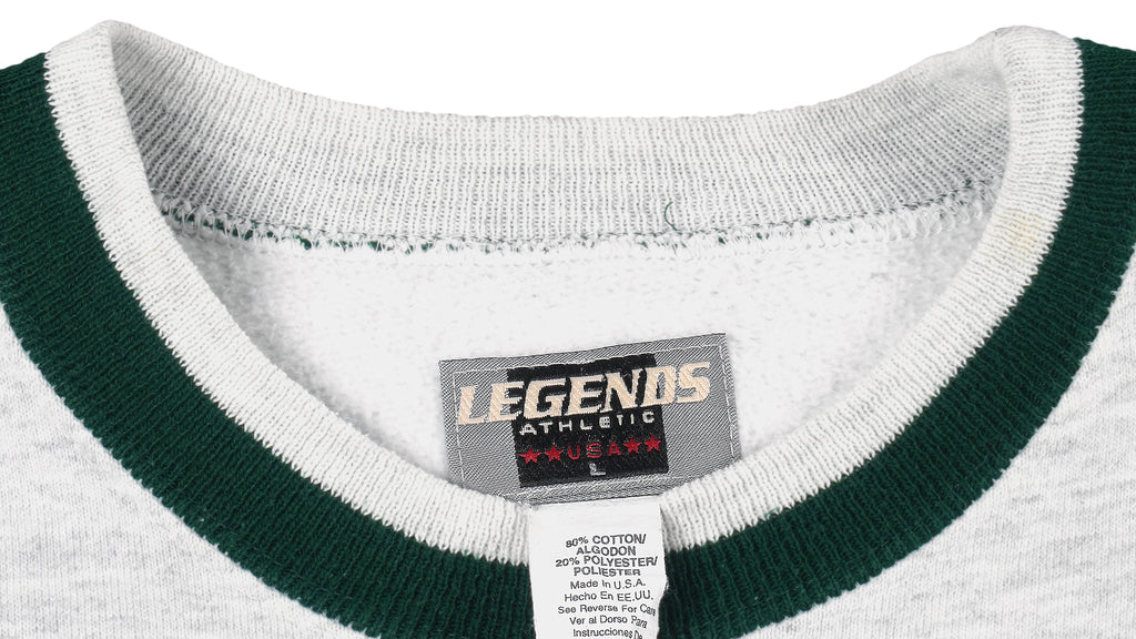 NFL (Legend) - Packers Brett Favre Embroidered Sweatshirt 1990s Large Vintage Retro Football