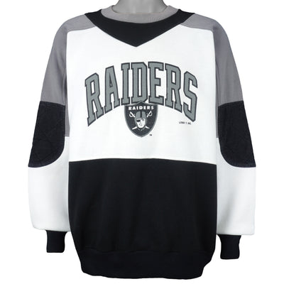 NFL (Logo 7) - Raiders Crew Neck Sweatshirt 1990s Large
