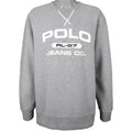 Ralph Lauren (Polo) - Grey RL-67 Crew Neck Sweatshirt 1990s X-Large Vintage Retro