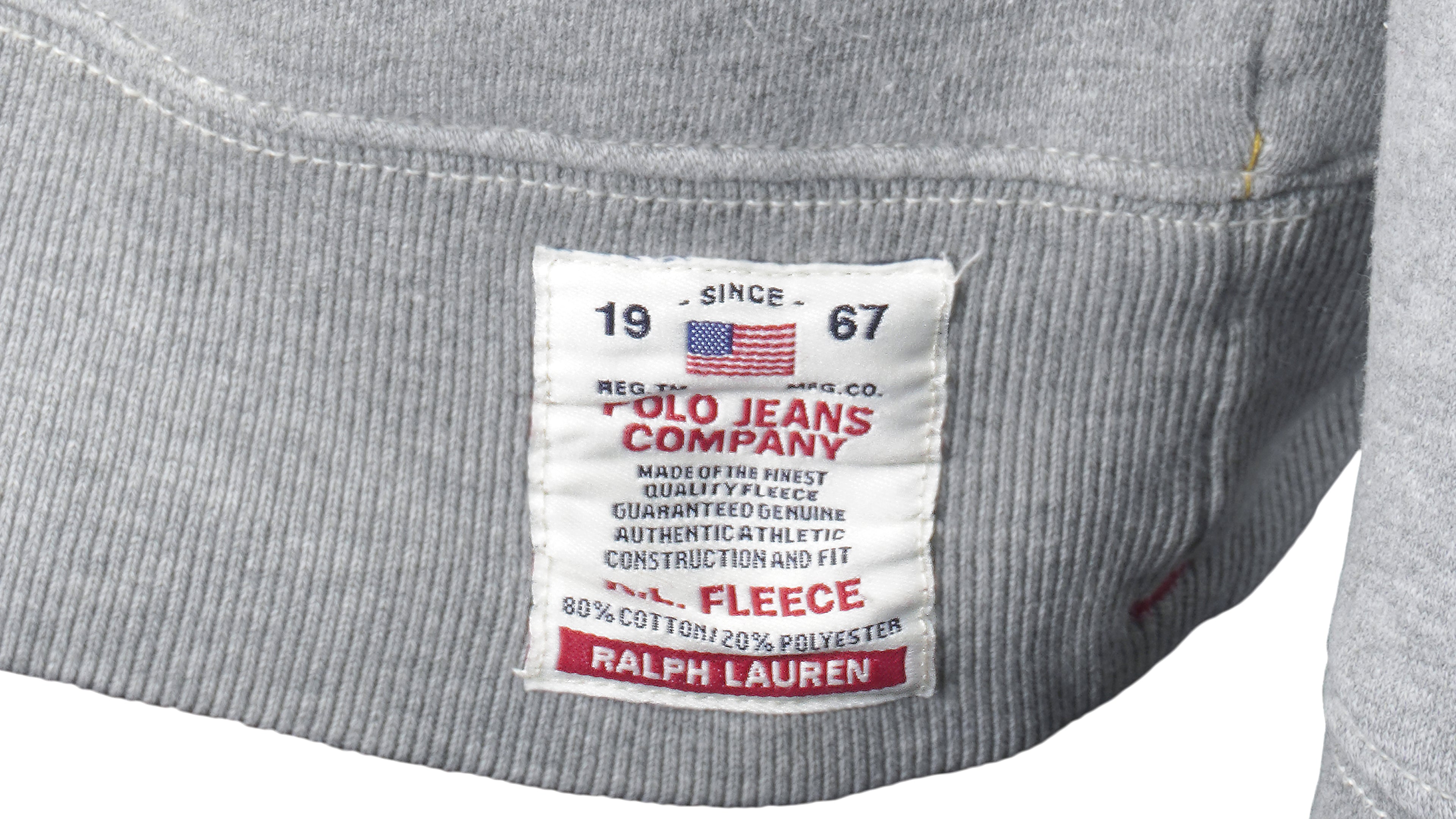 Ralph Lauren (Polo) - Grey RL-67 Crew Neck Sweatshirt 1990s X-Large Vintage Retro