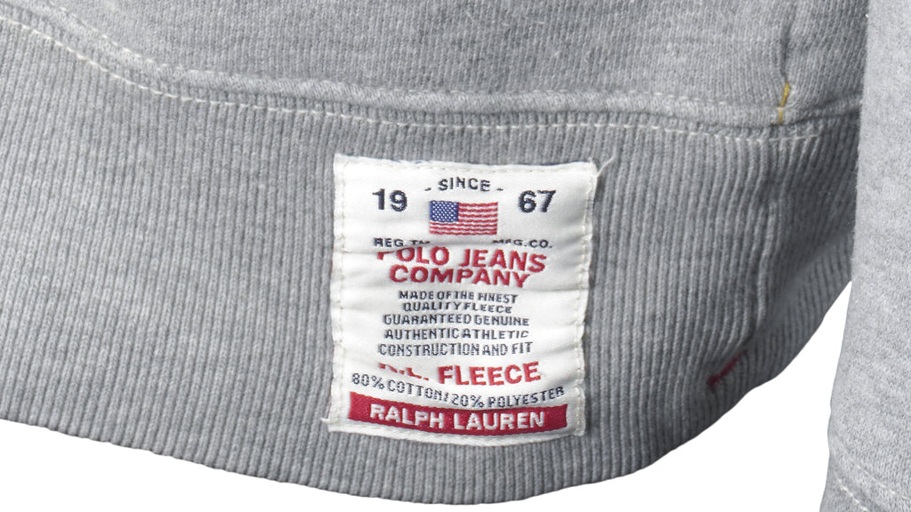 Ralph Lauren (Polo) - Grey RL-67 Crew Neck Sweatshirt 1990s X-Large Vintage Retro