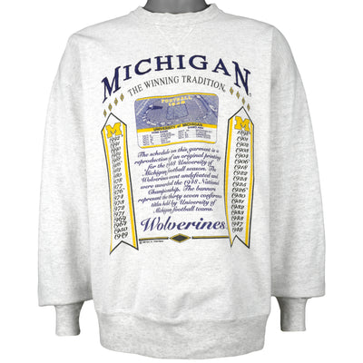 NCAA (Team Inc.) - Michigan Wolverines Crew Neck Sweatshirt 1994 X-Large
