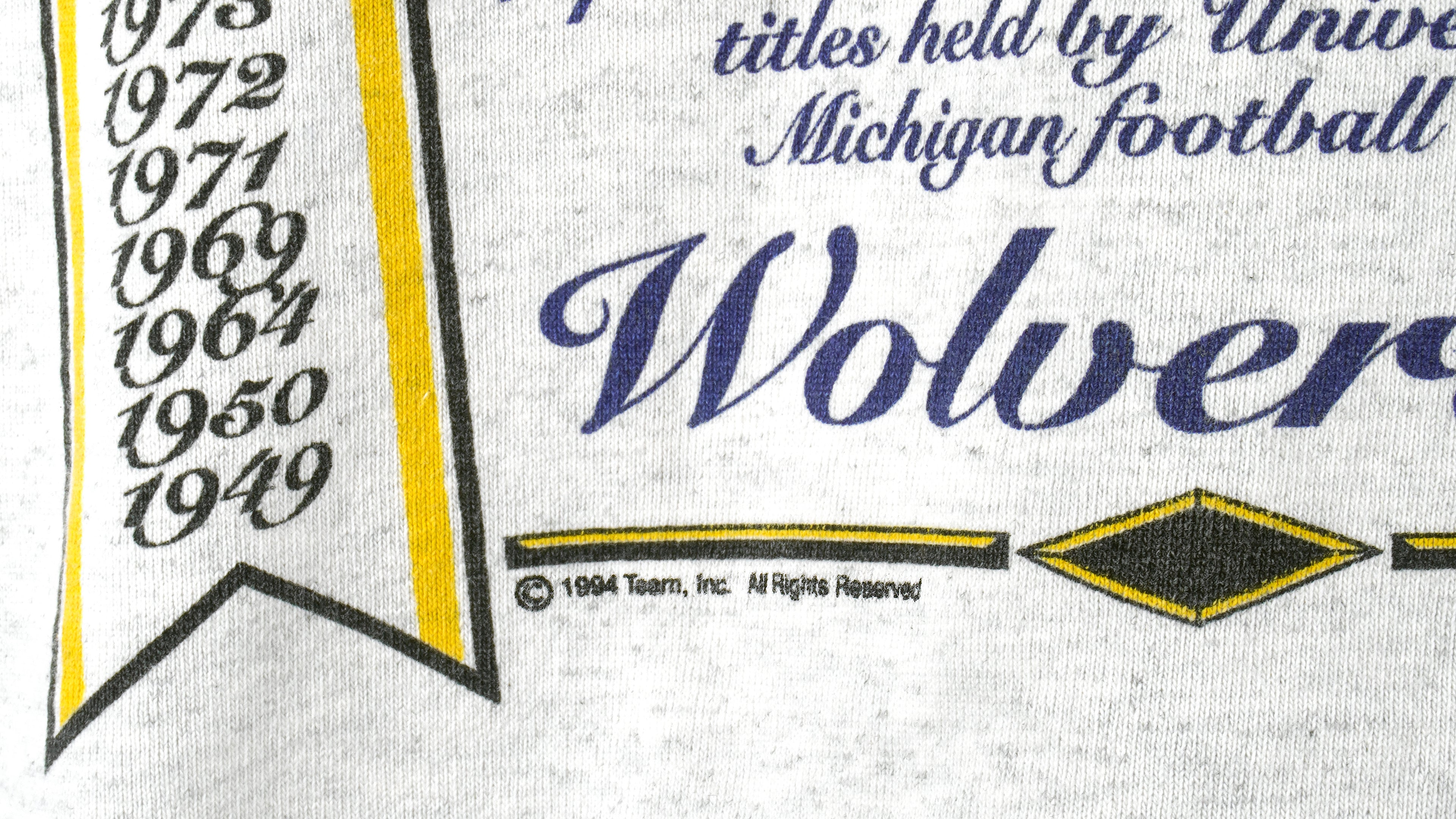 NCAA (Team Inc.) - Michigan Wolverines Crew Neck Sweatshirt 1990s X-Large Vintage Retro Football College