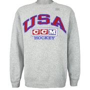 Vintage (CCM) - Team USA Hockey Sweatshirt 1990s Large Vintage Retro Hockey