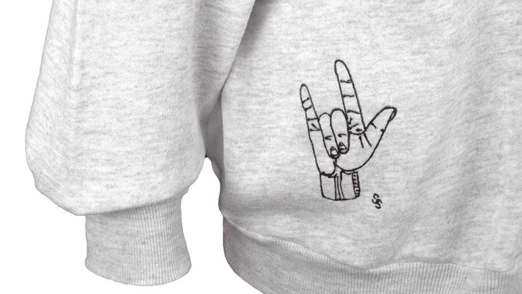 Vintage (Jerzees) - CINDY, American Sign Language Crew Neck Sweatshirt 1990s X-Large Vintage Retro