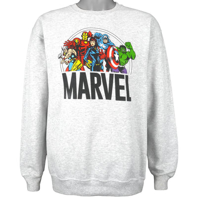 Marvel - Grey Big Print Crew Neck Sweatshirt Medium