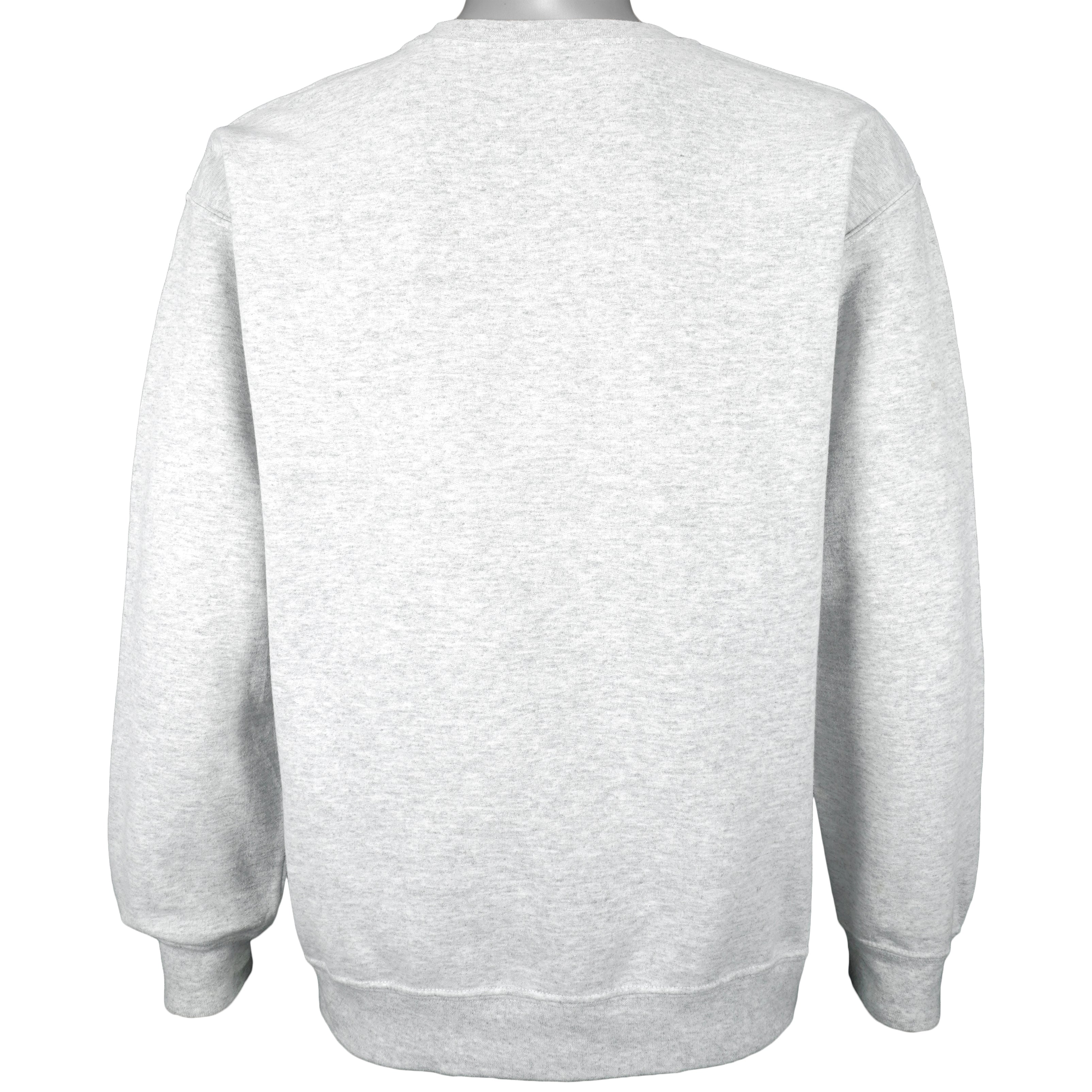 Marvel - White Big Print Crew Neck Sweatshirt Medium Vintage Retro