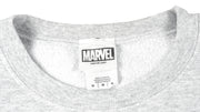 Marvel - White Big Print Crew Neck Sweatshirt Medium Vintage Retro