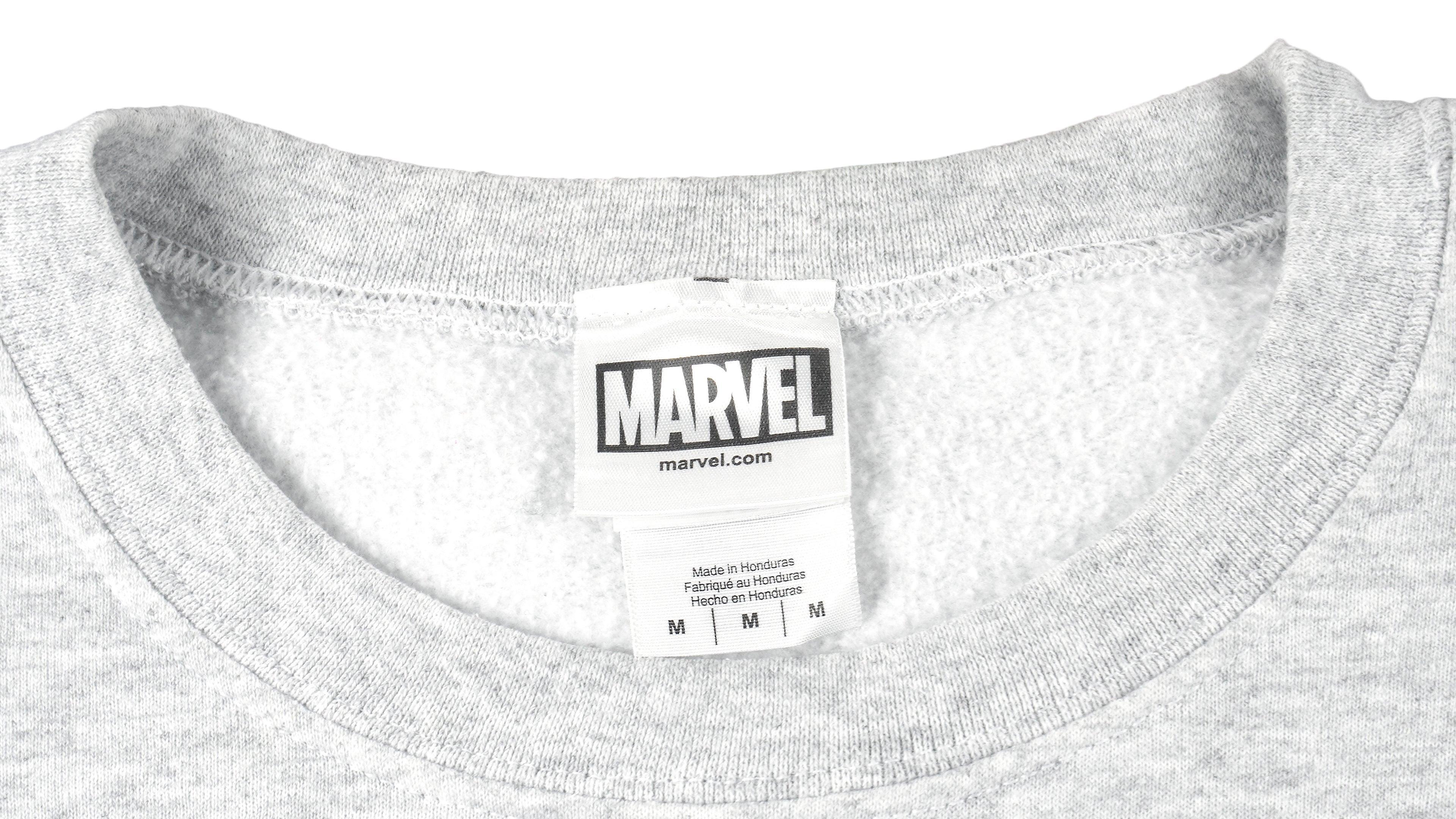 Marvel - White Big Print Crew Neck Sweatshirt Medium Vintage Retro