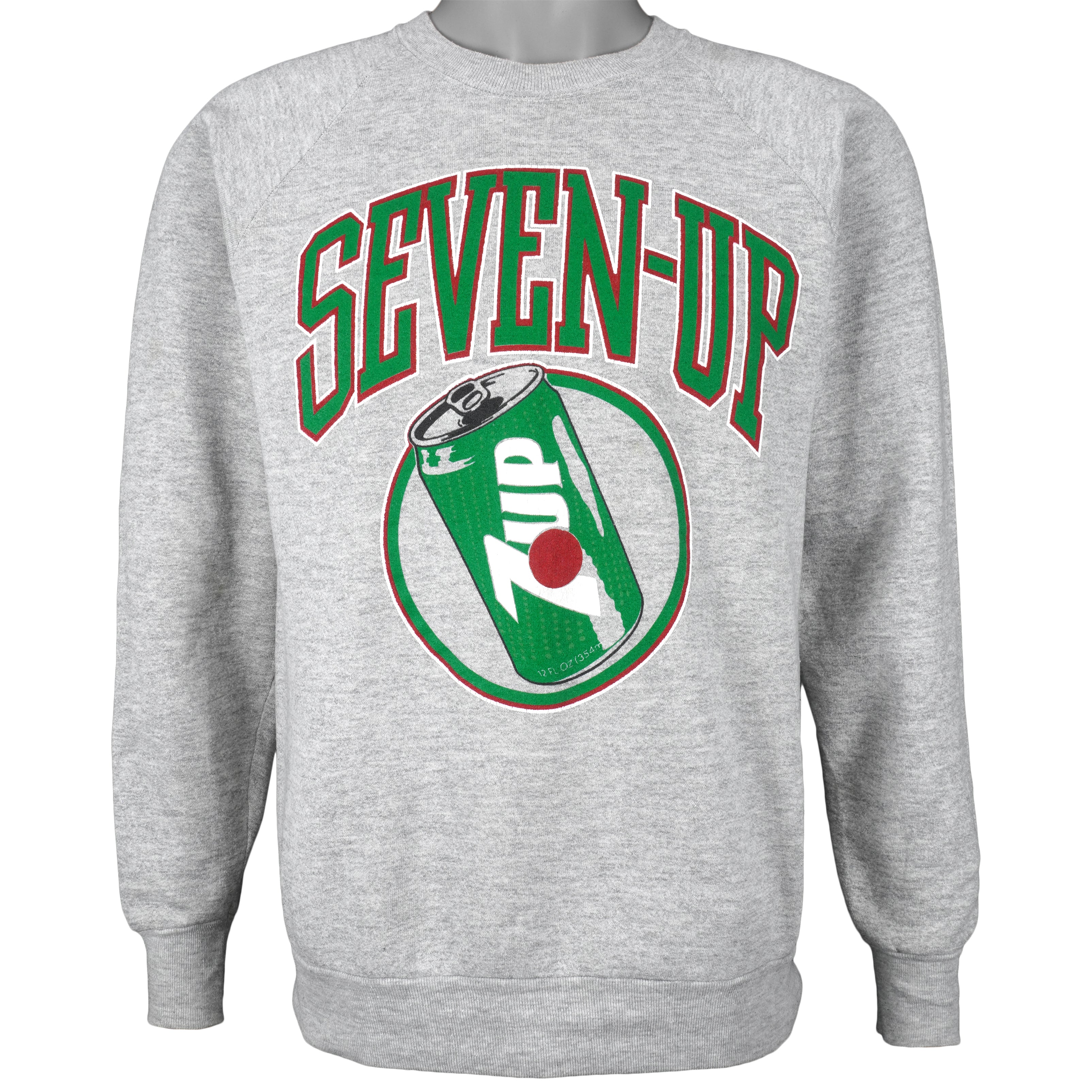 Vintage - Seven-Up Crew Neck Sweatshirt 1990s Medium Vintage Retro