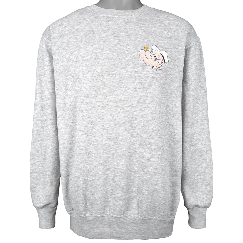 Vintage - Popeye Embroidered Crew Neck Sweatshirt 1990s Large vintage Retro