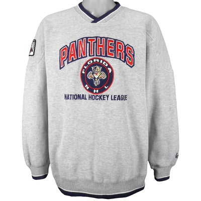 NHL (Lee) - Florida Panthers Power V-Neck Sweatshirt 1990s Medium