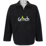Vintage (Seuss Brand) - Grinch 1/4 Zip Fleece Sweatshirt 1990s Large Vintage Retro